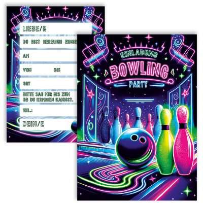 Einladungskarten Kindergeburtstag Bowling